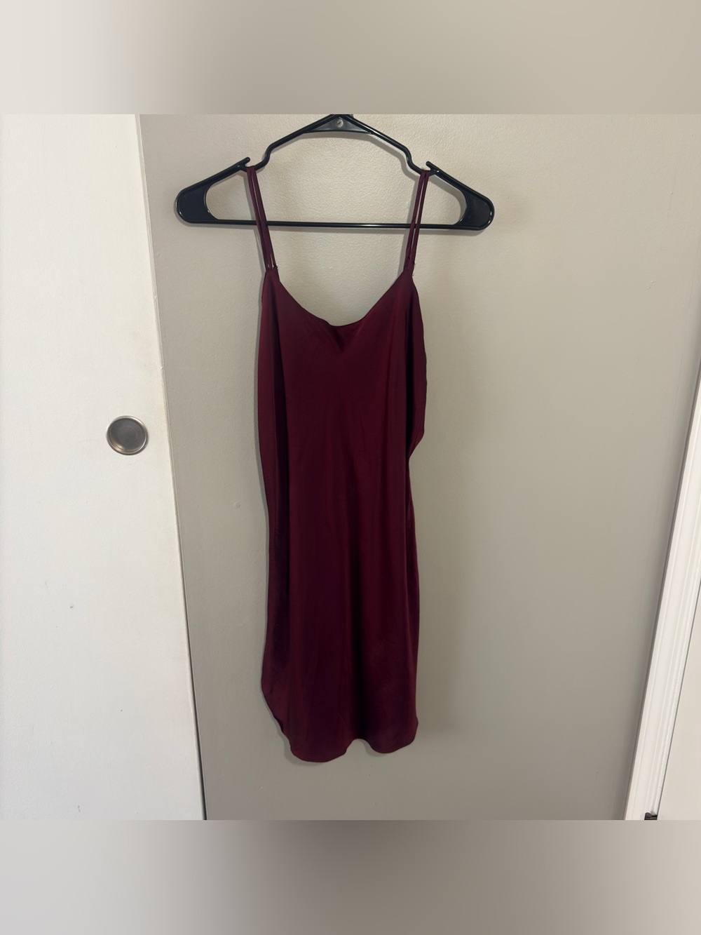 Valerie Stevens Pure Silk Maroon Slip Mini Dress Size Women’s Medium - Picture 2 of 7